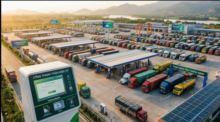 fleet fuel management system with integrated digital payment and large-scale logistics operations across transportation network