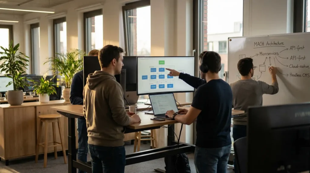 Digital transformation manufacturing with composable architecture design using MACH principles and microservices integration